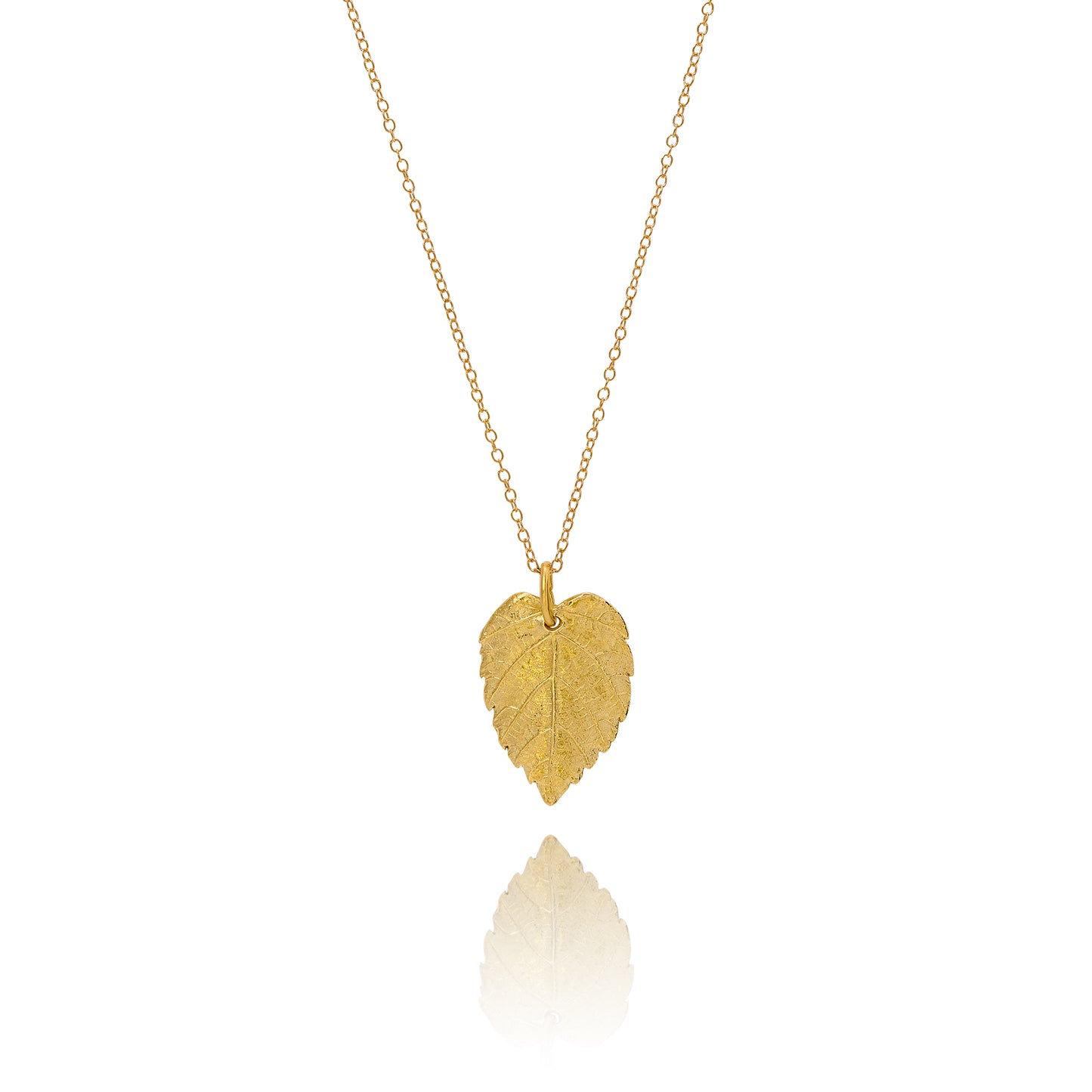 Gold Hazel Leaf Necklace