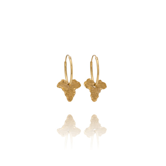 Gold Ivy Leaf Earrings