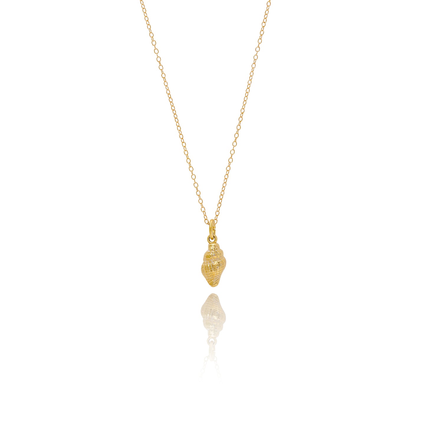 Handmade gold dainty whelk shell - Iris & Lolli