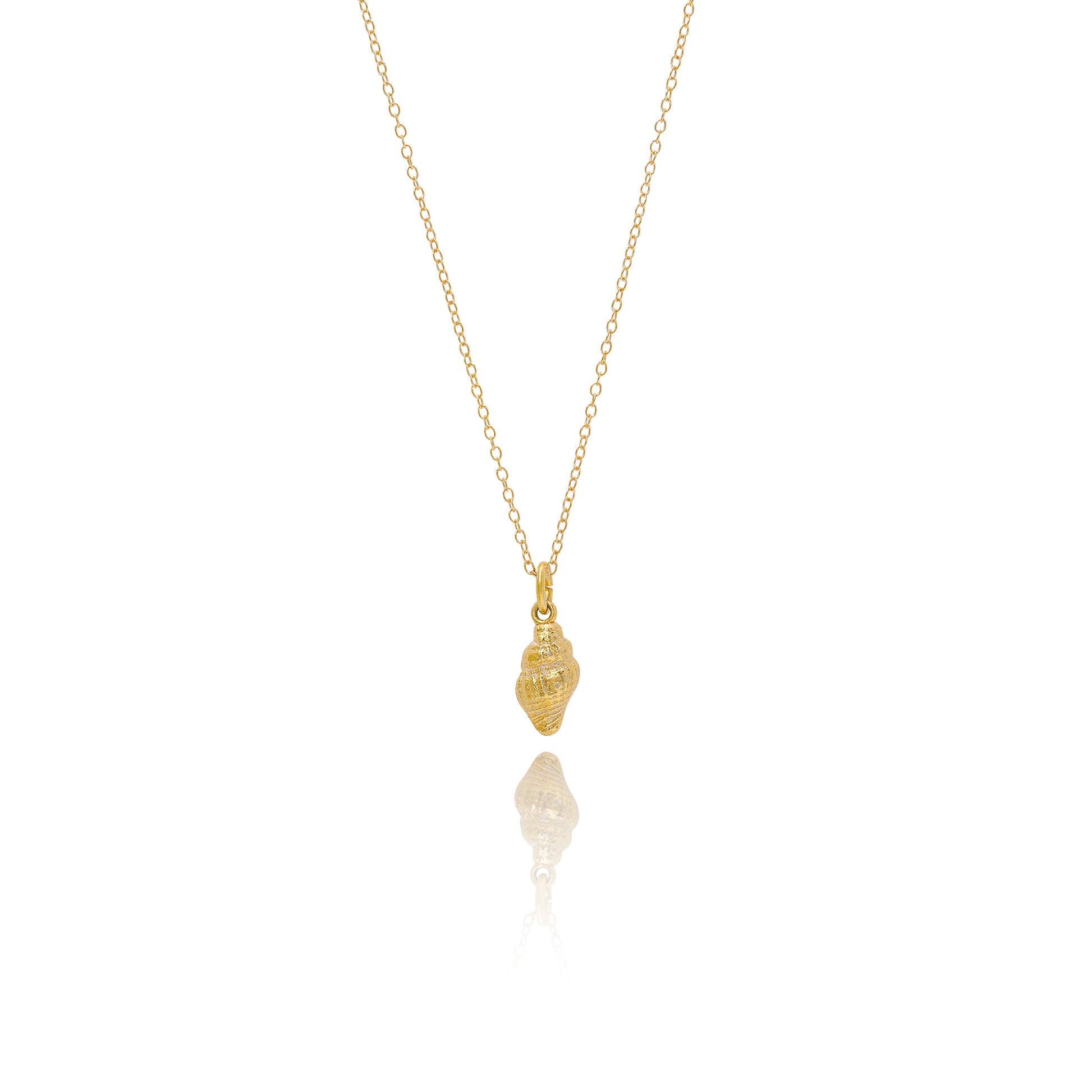 Handmade gold dainty whelk shell - Iris & Lolli