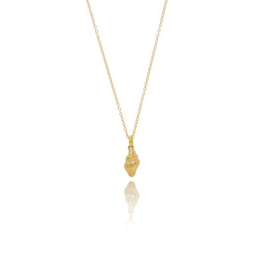 Handmade gold dainty whelk shell - Iris & Lolli