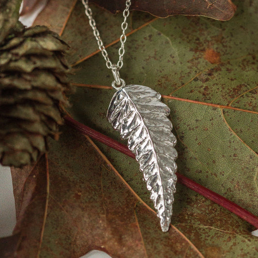 Silver Fern Leaf Necklace