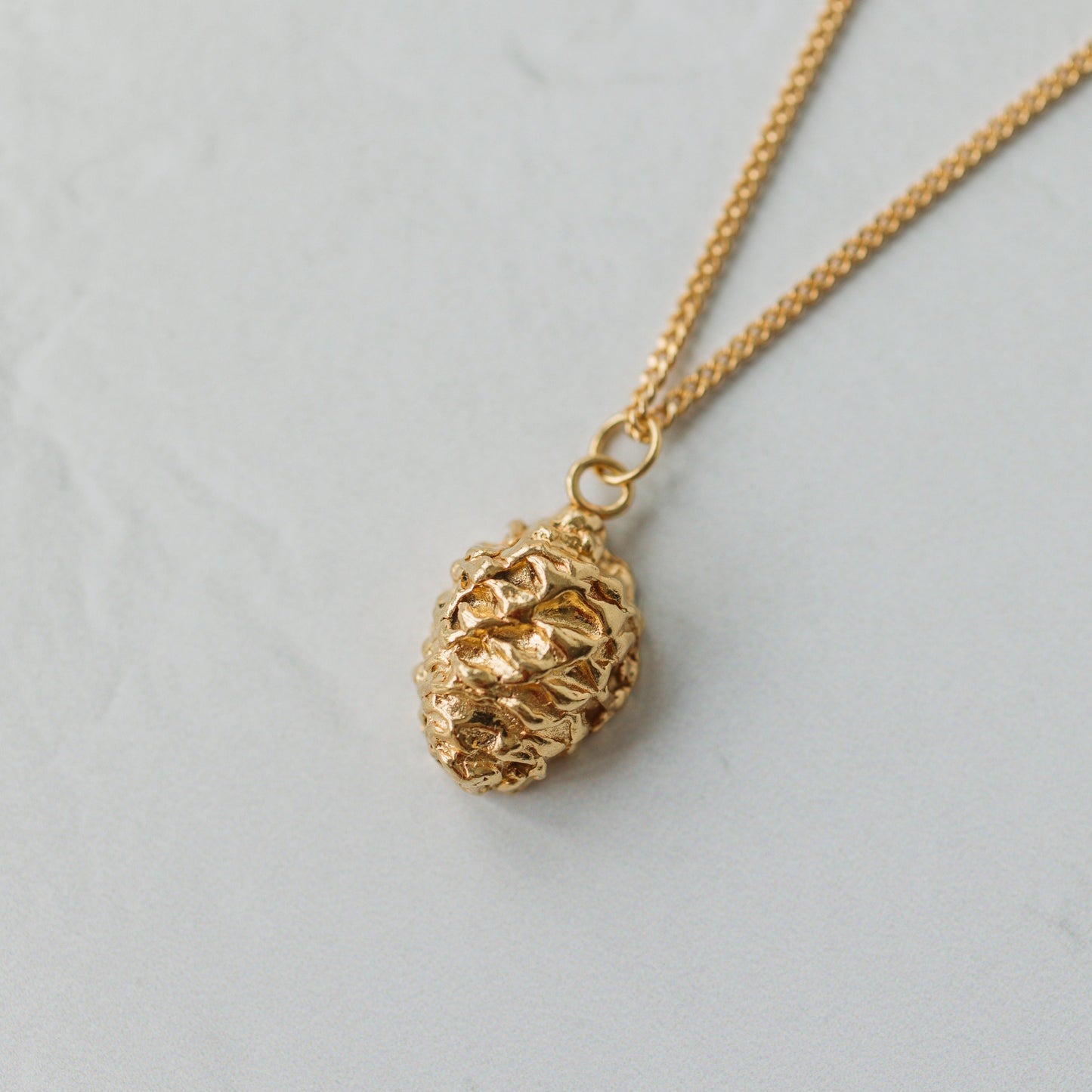 Gold Pinecone Necklace