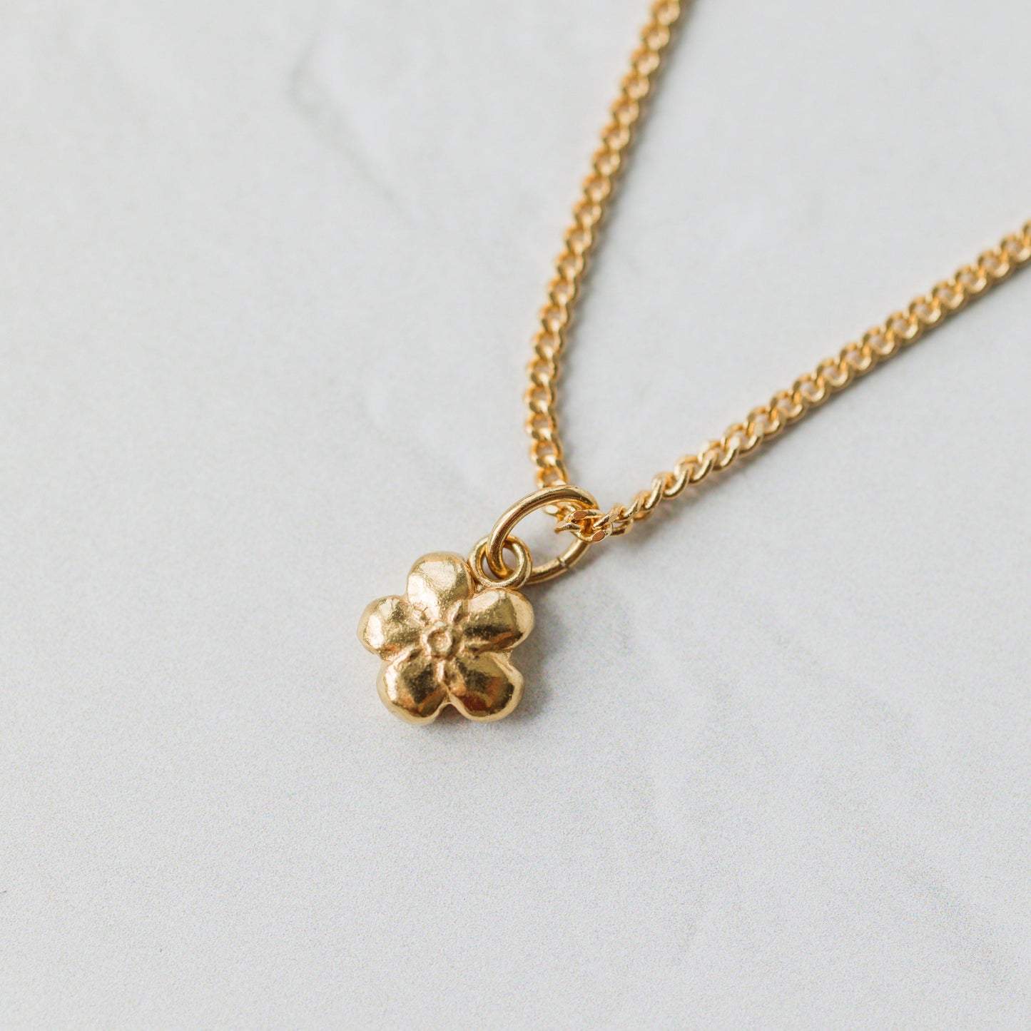 Gold Forget Me Not Necklace