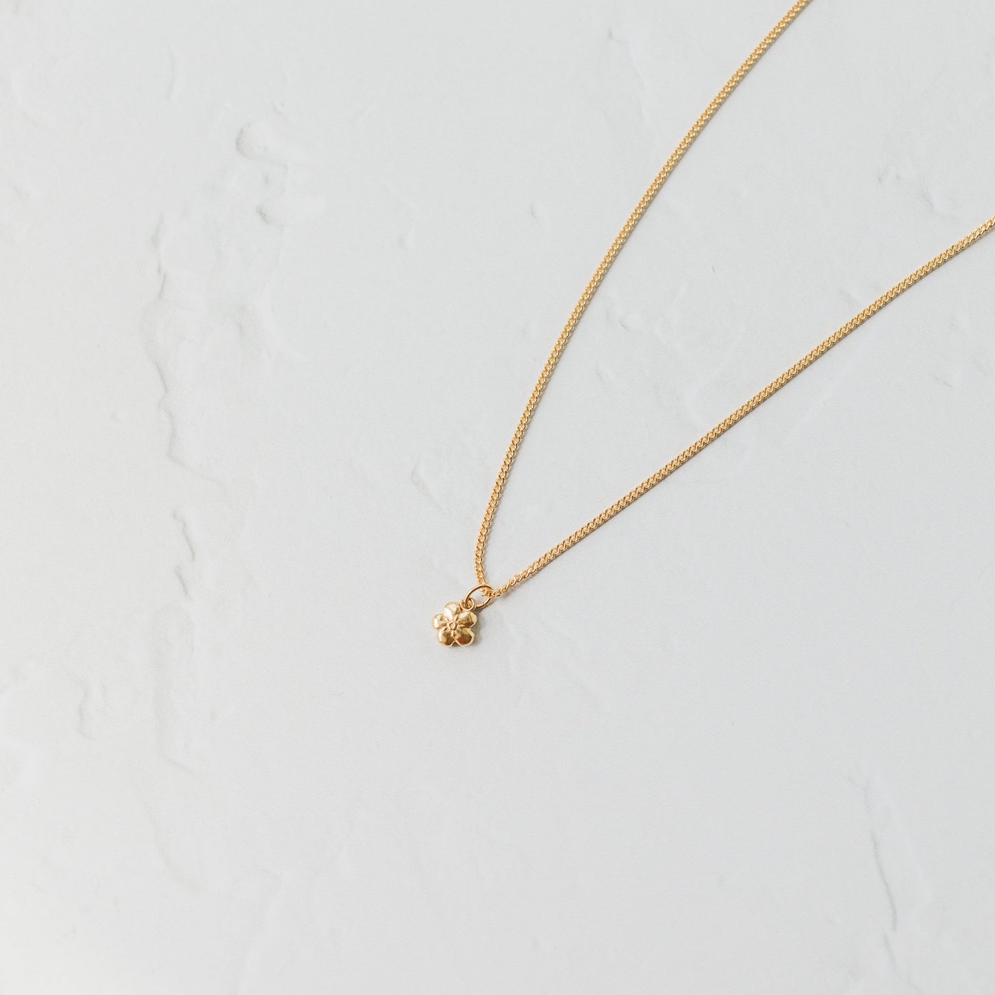 Gold Forget Me Not Necklace