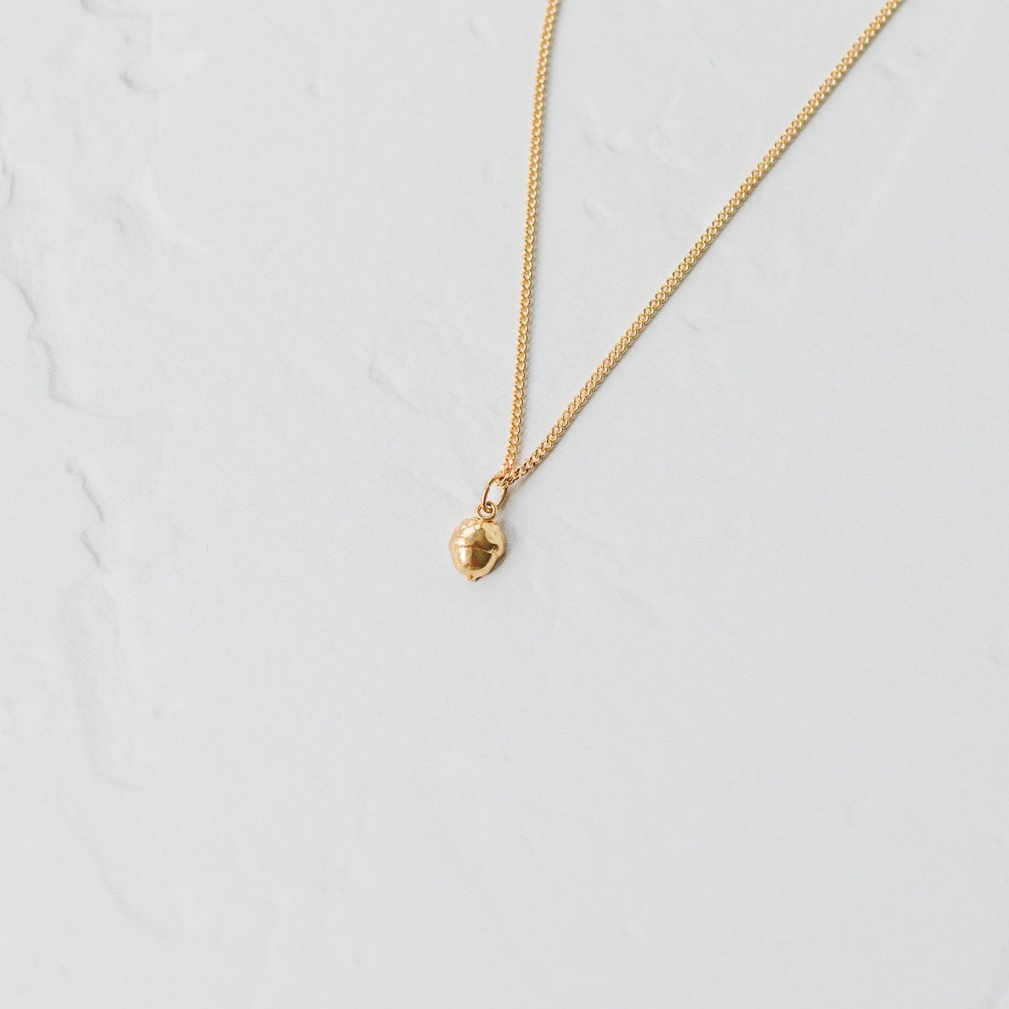 Gold Baby Acorn Necklace