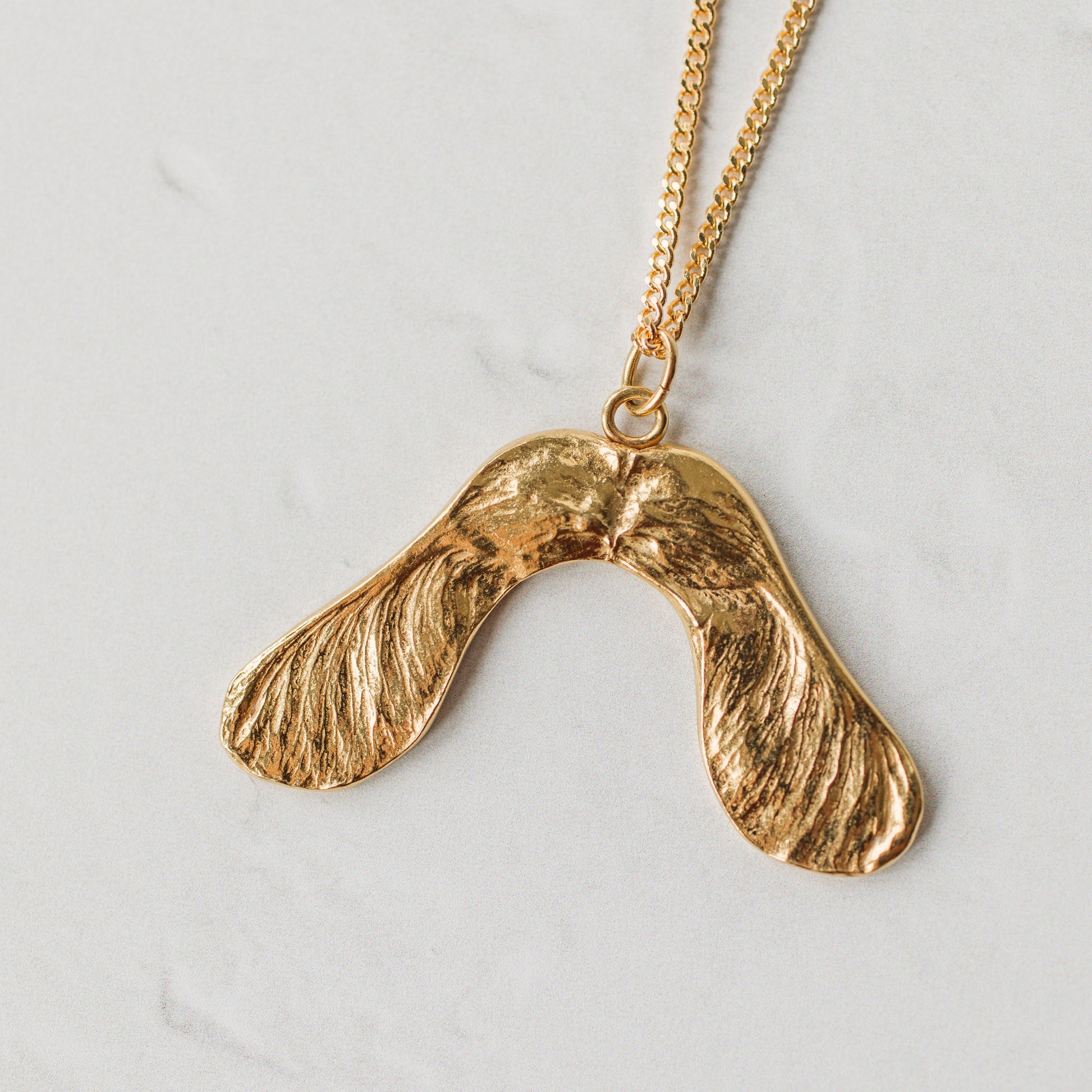 Handmade Gold Sycamore Necklace - Iris & Lolli