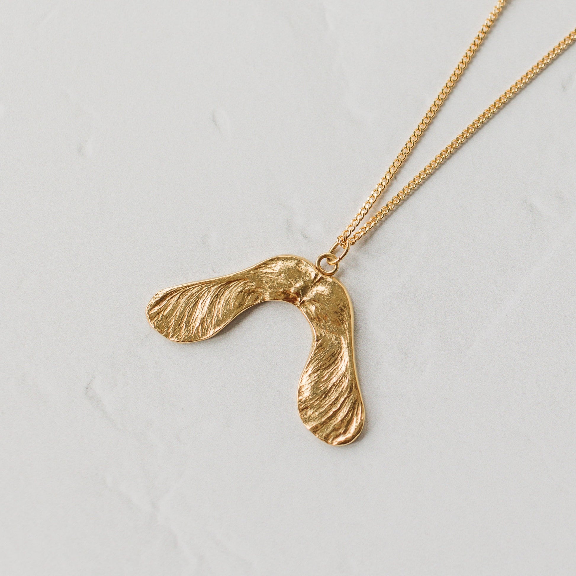 Handmade Gold Sycamore Necklace - Iris & Lolli