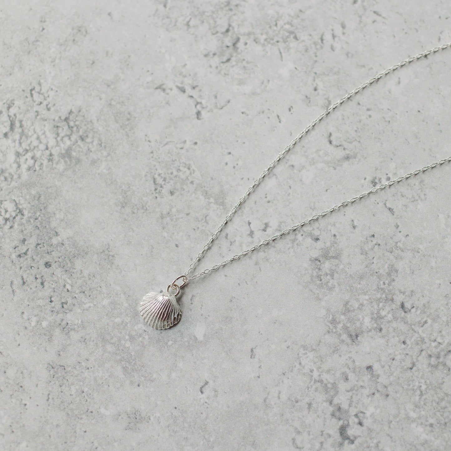 Handmade Silver Baby Cockle Shell Necklace