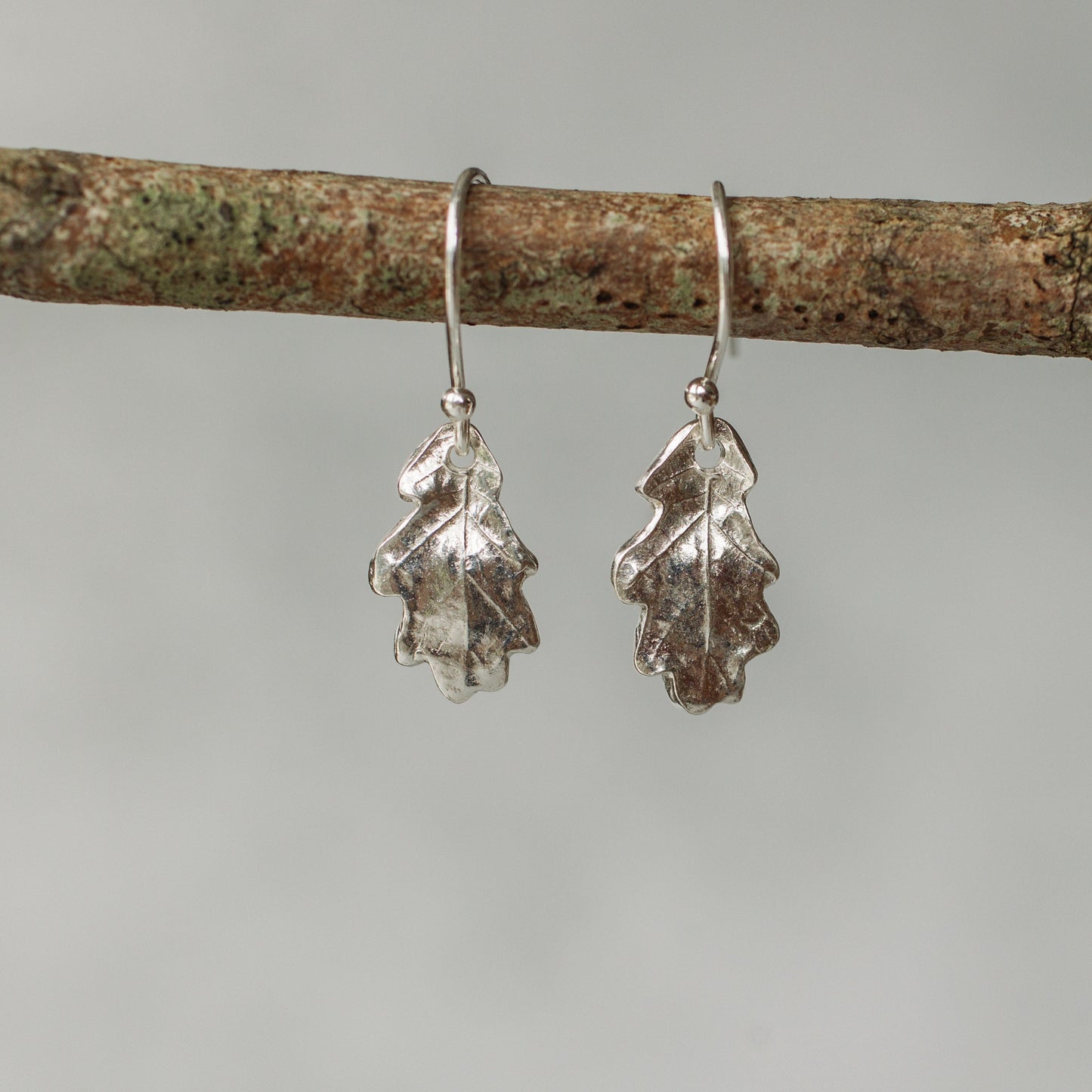 Silver Oak Leaf Earrings