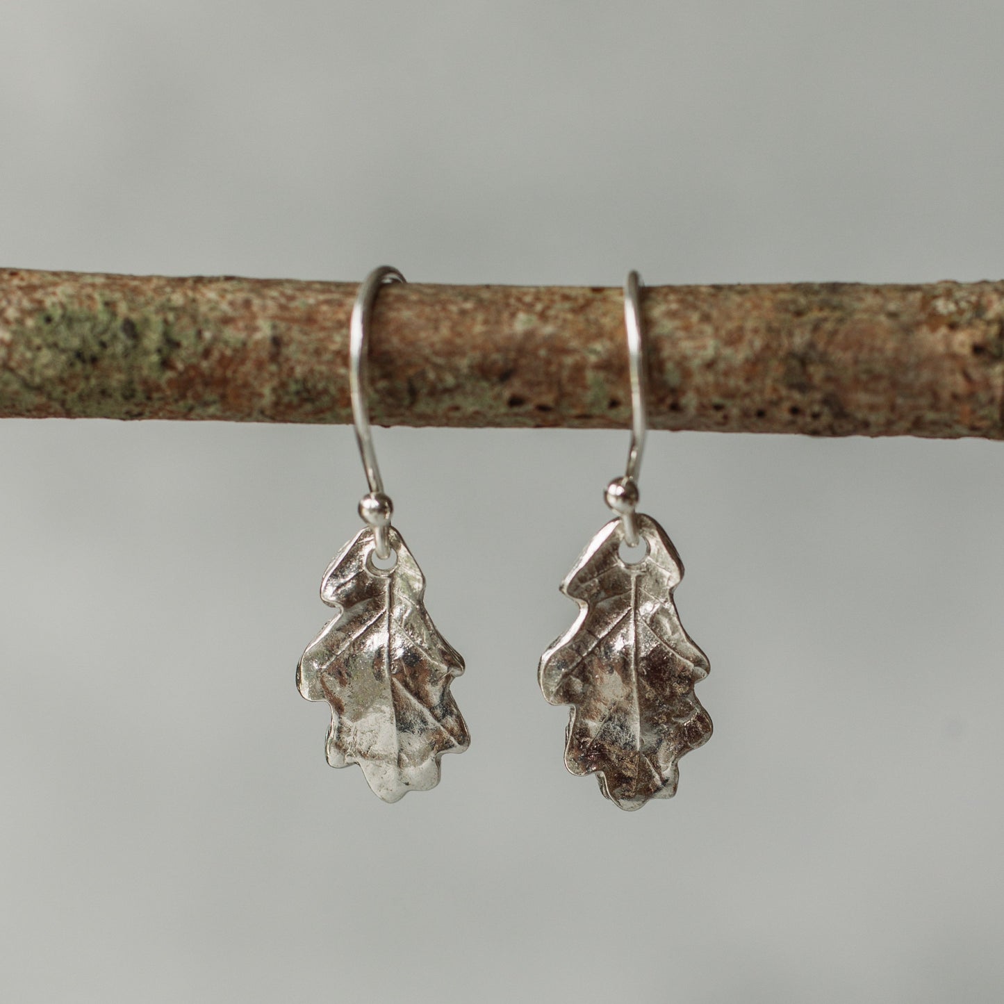 Silver Oak Leaf Earrings