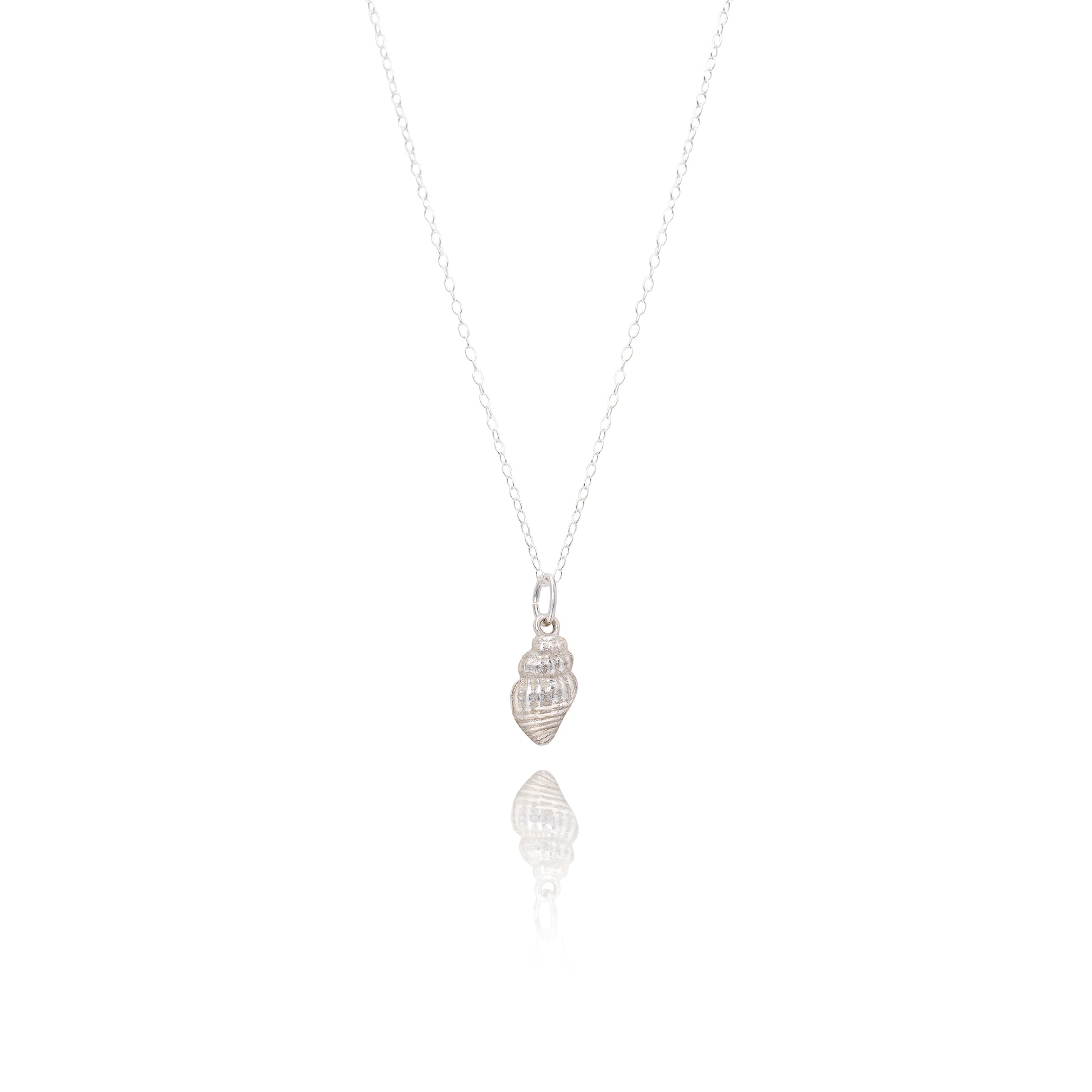 Handmade Silver Dainty Shell Necklace - Iris & Lolli