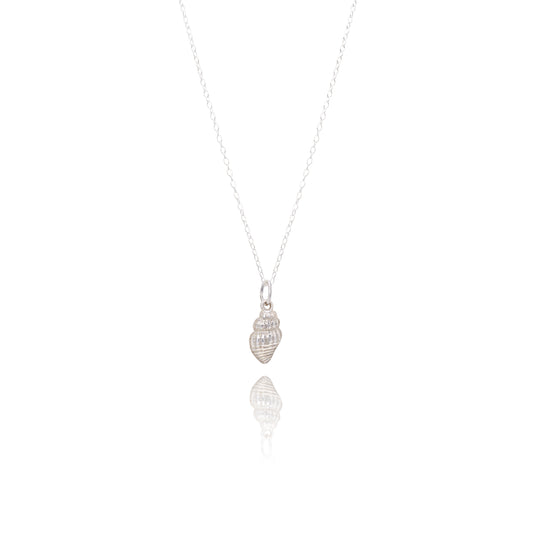 Handmade Silver Dainty Shell Necklace - Iris & Lolli