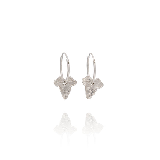 Silver Ivy Leaf Earrings