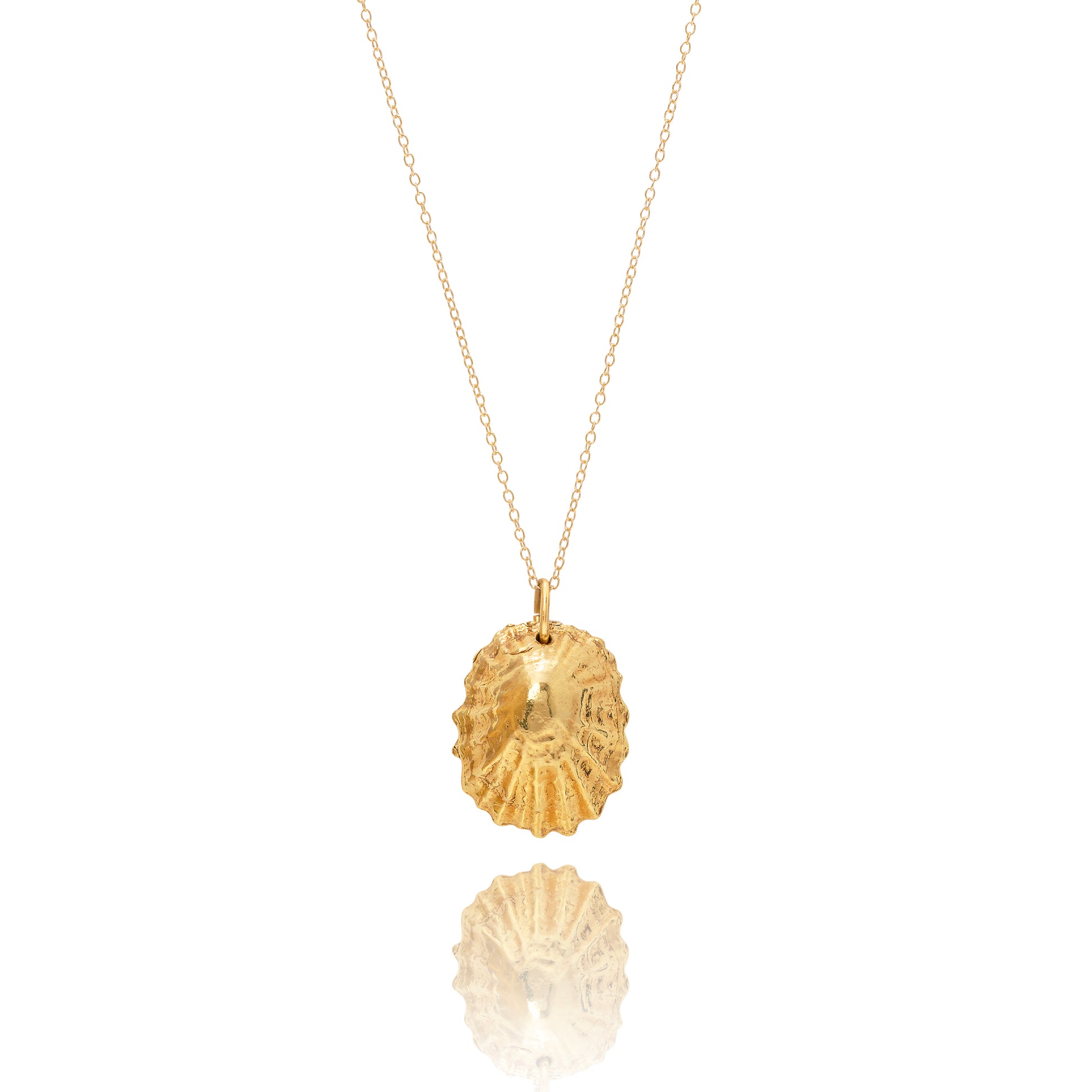 Handmade Gold Statement Limpet Shell Necklace - Iris & Lolli