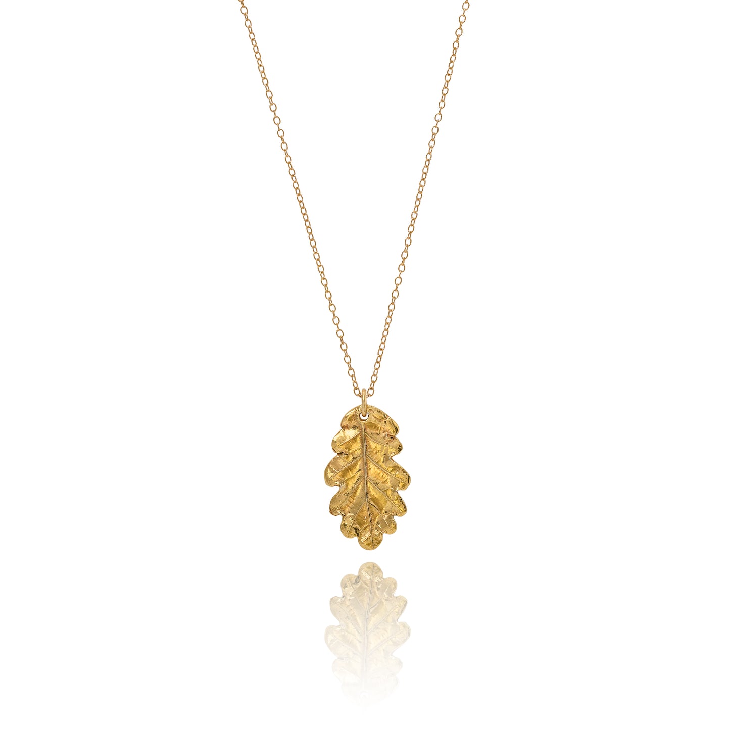 Handmade gold oak leaf necklace - Iris & Lolli