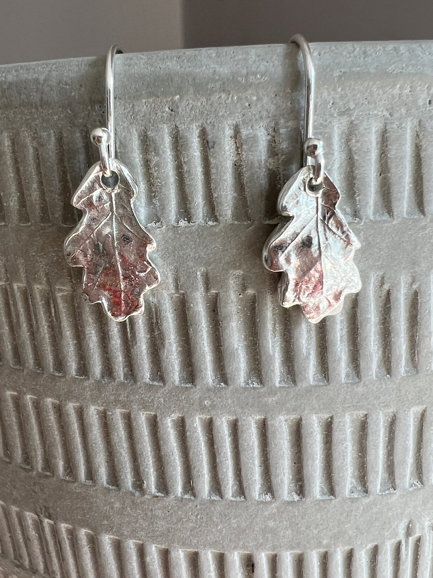 Silver Oak Leaf Earrings