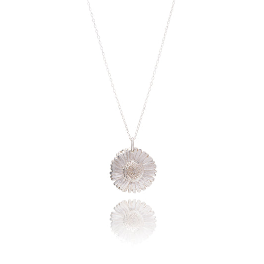 Handmade silver daisy necklace - Iris & Lolli