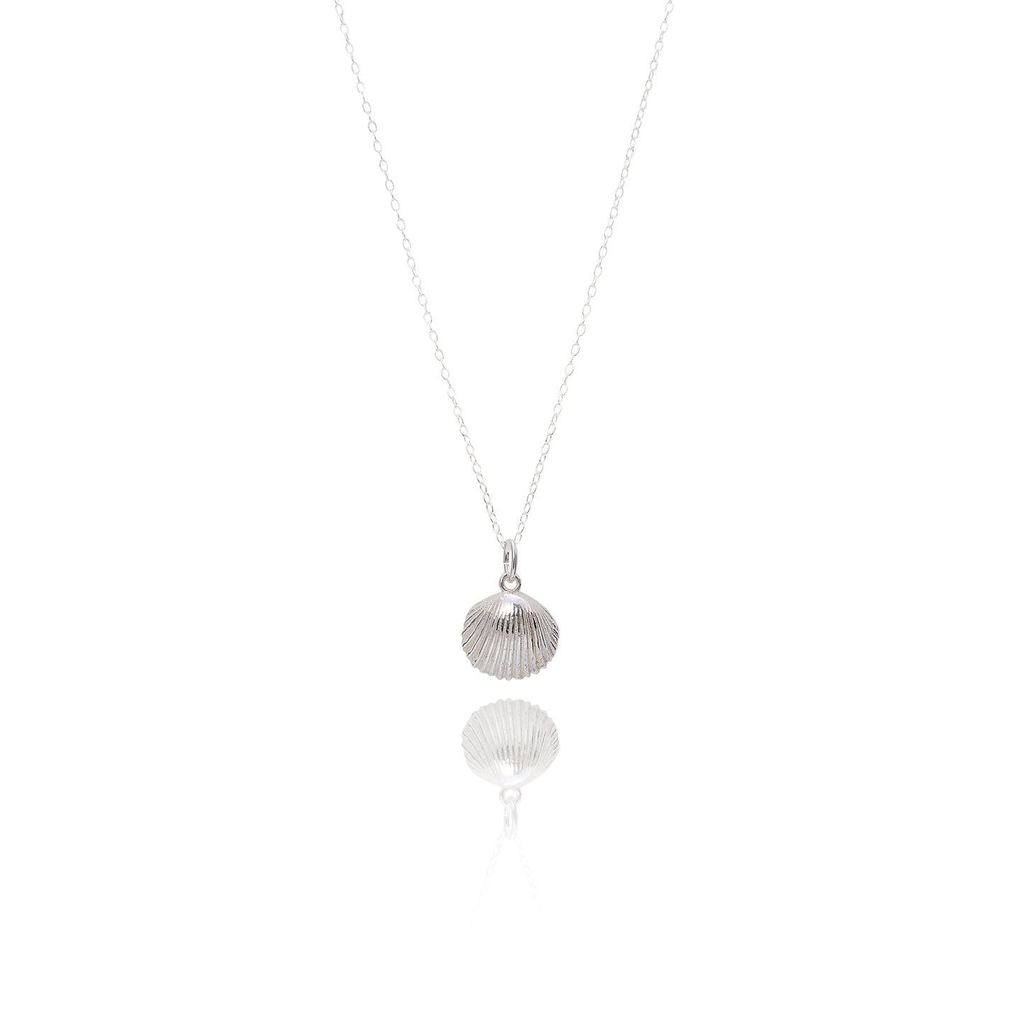 Handmade Silver Baby Cockle Shell Necklace