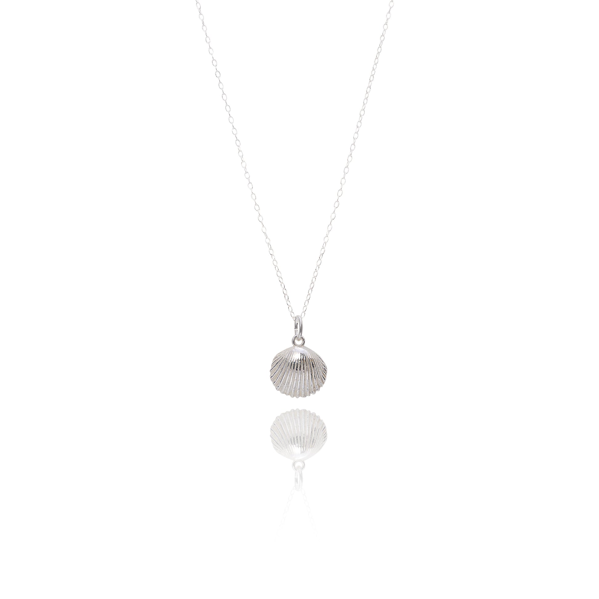 Handmade Silver Baby Cockle Shell Necklace