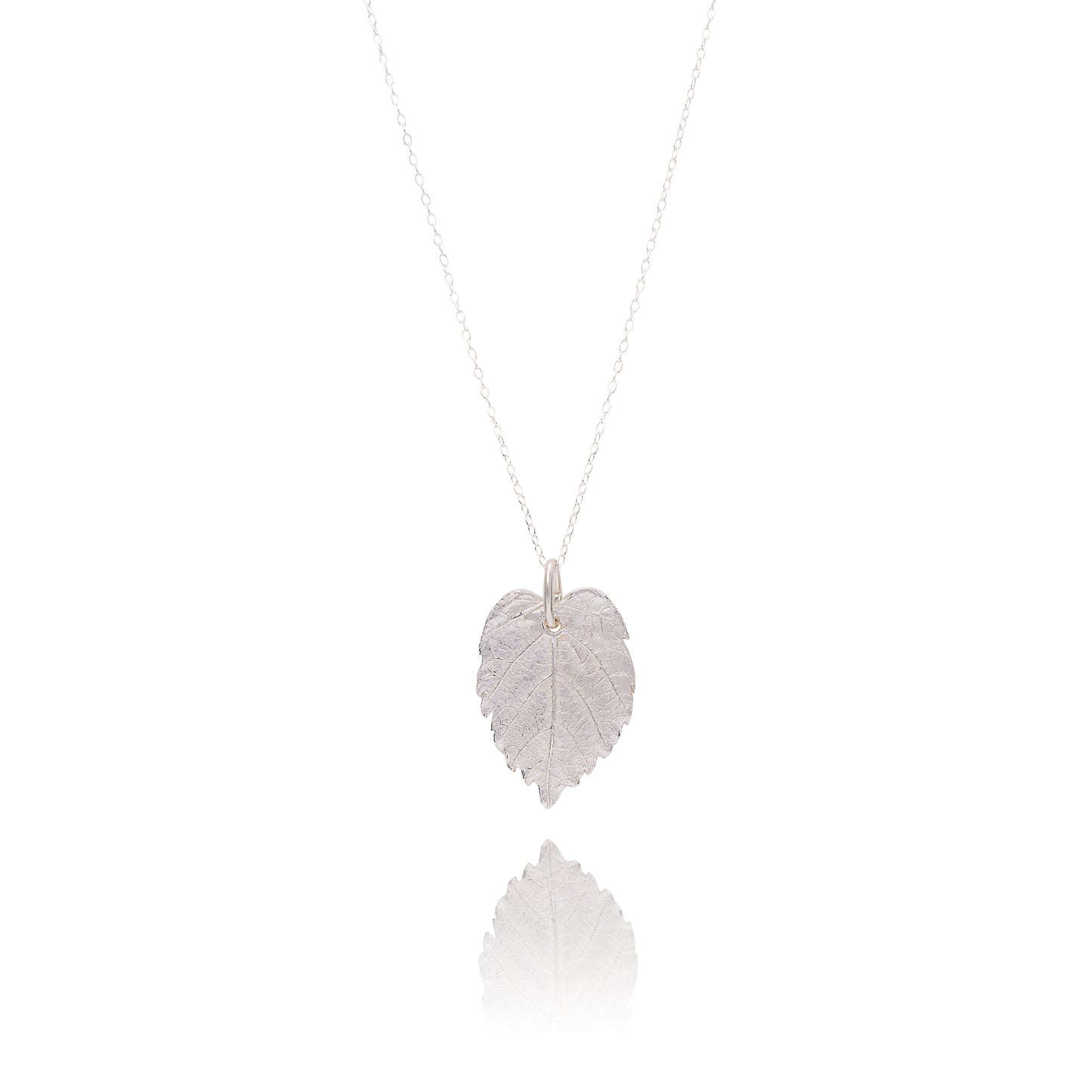 Handmade silver hazel leaf necklace - Iris & Lolli