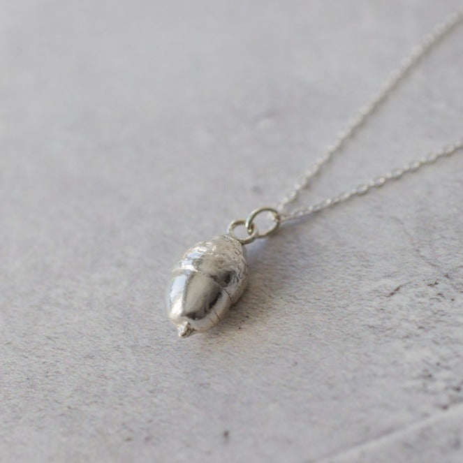 Silver Acorn Necklace