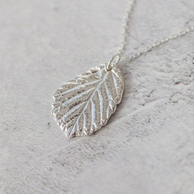 Handmade Silver Blackberry Leaf Necklace - Iris & Lolli