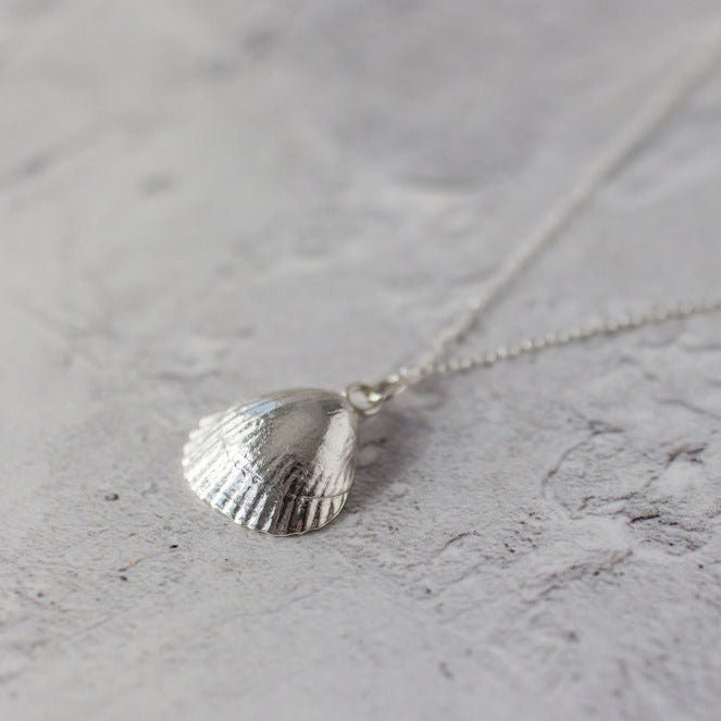 Handmade Silver Cockle Shell Necklace - Iris & Lolli