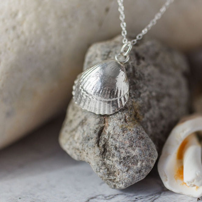 Handmade Silver Cockle Shell Necklace - Iris & Lolli