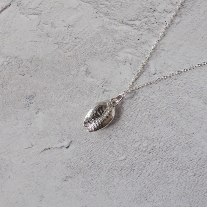 Handmade Silver Cowrie Shell Necklace - Iris & Lolli