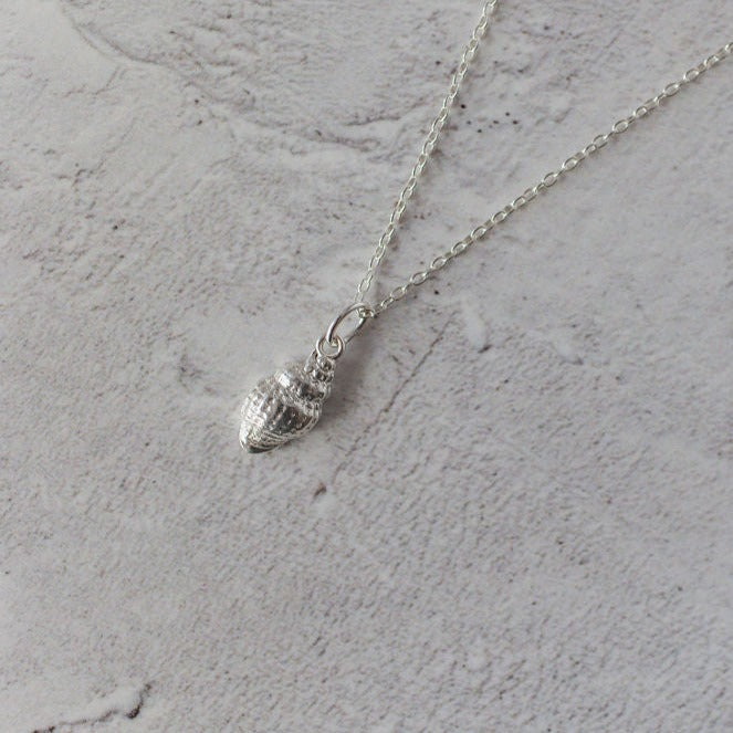 Handmade Silver Dainty Shell Necklace - Iris & Lolli