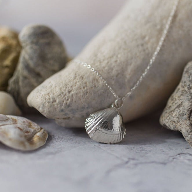 Handmade Silver Cockle Shell Necklace - Iris & Lolli