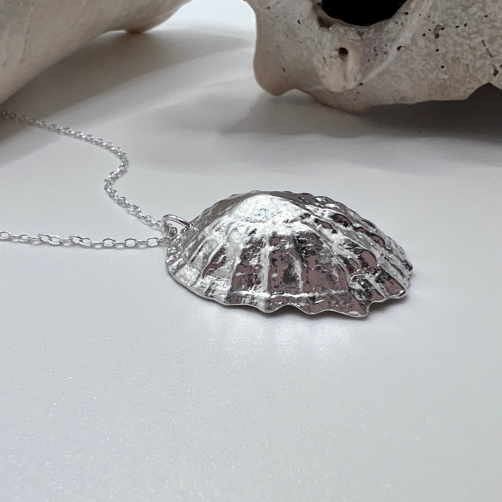 Handmade Silver Limpet Statement Shell Necklace - Iris & Lolli